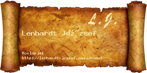 Lenhardt József névjegykártya